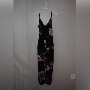 Black and Floral Jumpsuit
